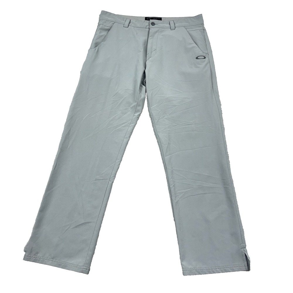 Oakley Golf Pants Men 34x30 Gray Performance Hybrid Chino Slacks Wicking